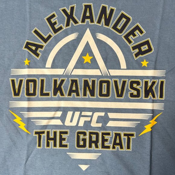 Alexander Volkanovski UFC Tee Mens M Blue‎ "The Great" Graphic Cotton MMA NEW - Picture 4 of 9